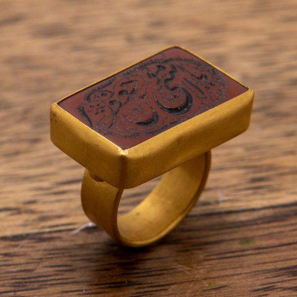 Aged Seal Gold Ring