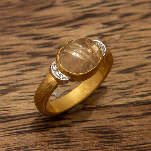 Rutilquartz Gold Ring