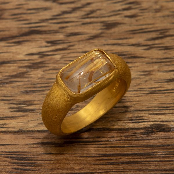 Rutil Quartz Gold Ring