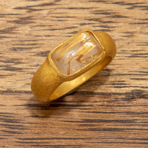 Rutil Quartz Gold Ring